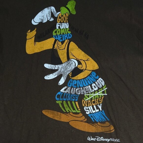Walt Disney World Disneyland Brown Goofy Shirt XL - Picture 3 of 5